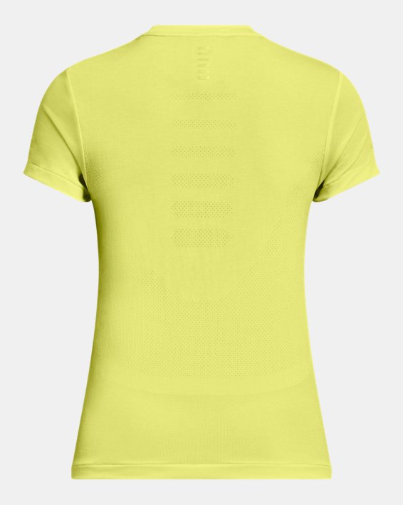 Women's UA Seamless Stride Short Sleeve, Yellow, pdpMainDesktop image number 5